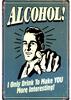 Plechová ceduľa ALCOHOL