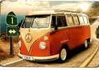 Plechová ceduľa AUTOBUS CALIFORNIA