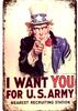 Plechová ceduľa I WANT YOU FOR U.S.ARMY