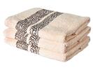 Osuška zo 100% egyptskej bavlny | Veľkosť: 70 x 140 cm | Krémová s bordúrou