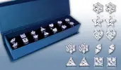 7-dielny set náušníc s kryštálmi Cubic Zirconia - sada č. 3
