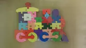 Drevené puzzle Vláčik