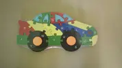 Drevené puzzle Auto