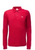 Pánska polokošeľa s dlhým rukávom Lacoste POLO LANG | Veľkosť: S | Tokyo / Červená