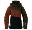 Detská zimná bunda REHALL DARK OLIVE | Veľkosť: 128 | Čierna / hnedá / khaki