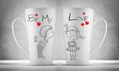 Set porcelánových hrnčekov Be My Love