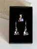 Strieborná súprava Crystals from Swarovski MINI TRIANGLE | Vitrail Light / žiarivá slabo fialová