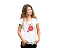 Valentínské tričko dámske He / She | Veľkosť: S | Biela