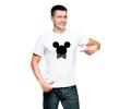 Valentínské tričko pánske Mickey/Minnie | Veľkosť: S | Biela