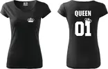 Dámske tričko QUEEN | Veľkosť: XS | Čierna