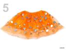 Krásna dievčenská suknička s bodkami | Oranžová s hologramom