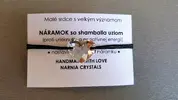Náramok so shamballa uzlom | Čierna