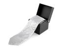 Pánska kravata v darčekovej krabičke | Biela