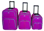 Sada 3 kufrov 100% polyester Travel Lex - Comfort Colors | Ružová