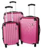 Sada 3 kufrov v ABS prevedenie Travel Lex - Colors | Ružová