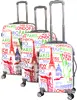 Sada 3 kufrov v ABS prevedení Travel Lex - City Aluminum | Biela