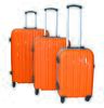 Sada 3 kufrov v PP pervedení Travel Lex - Premium Color Aluminum | Oranžová