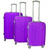 Sada 3 kufrov v PP pervedení Travel Lex - Premium Color Aluminum | Fialová