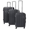 Sada 3 kufrov v PP pervedení Travel Lex - Premium Aluminum | Sivá