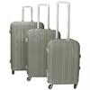 Sada 3 kufrov v PP pervedení Travel Lex - Premium Aluminum | Krémová