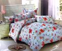 7-dielna súprava posteľných obliečok | Floral / Červené kvety