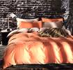 7-dielna súprava posteľných obliečok (dvojfarebné) | Oranžovo-krémová