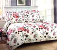 7-dielna súprava posteľných obliečok (krepové) | Biela / Floral