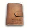 Pánska kožená peňaženka Wild by Loranzo na výšku | Hnedá