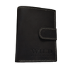 Pánska kožená peňaženka Wild by Loranzo na výšku | Čierna