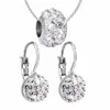 Sada náušníc s prívseku s kraštálmi Swarovski Elements v oválnom tvare