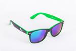 Čierno - zelené matné okuliare Kašmir Wayfarer (zelené sklá zrkadlové)