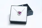 Originálny náhrdelník Swarovski Crystals | Fialové srdce