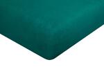 Kvalitná jersey plachta | Veľkosť: 90 x 200 cm | Smaragdovo zelená