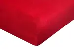 Kvalitná jersey plachta | Veľkosť: 90 x 200 cm | Červená