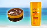 200 ml SUN COCONUT OIL opaľovacie maslo SPF 10 s kokosovým olejom + 200 ml Sprchový gél