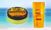 200 ml SUN ARGAN BRONZ opaľovacie maslo SPF 15 s GLITRAMI a arganovým olejom + 200 ml Sprchový gél