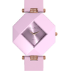 Keramické hodinky Mia-Mio s koženým remienkom | Ružová