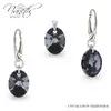 Strieborná súprava s kryštálmi Swarovski® Oval | Silver Night
