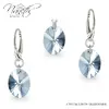 Strieborná súprava s kryštálmi Swarovski® Oval | Blue Shade