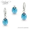 Strieborná súprava s kryštálmi Swarovski® Oval | Indicolite