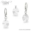 Strieborná súprava s kryštálmi Swarovski® Oval | Crystal / číra