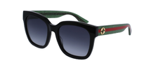 Slnečné okuliare Gucci | Čierna / zelený rám