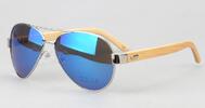 Slnečné okuliare s dreveným rámom | Modrá