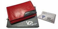 Dámska kožená peňaženka ABBIE v darčekovom balení + obal na karty | Červená