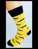 Crazy Socks bláznivé ponožky | Veľkosť: 40 – 43 | Žltá / fúzy