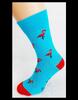 Crazy Socks bláznivé ponožky | Veľkosť: 40 – 43 | Modrá/ plameniak