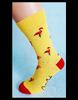 Crazy Socks bláznivé ponožky | Veľkosť: 40 – 43 | Žltá/ plameniak