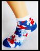 Dámske Crazy Socks bláznivé ponožky | Modro-červený maskáč