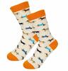 Dámske ponožky s jazvečíkom | Veľkosť: 38-41 | Oranžová