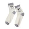 Dámske ponožky Mops | Veľkosť: 38-41 | Biela / sivá